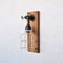 Opviq Lámpara de Pared Pp172 Madera y Negro